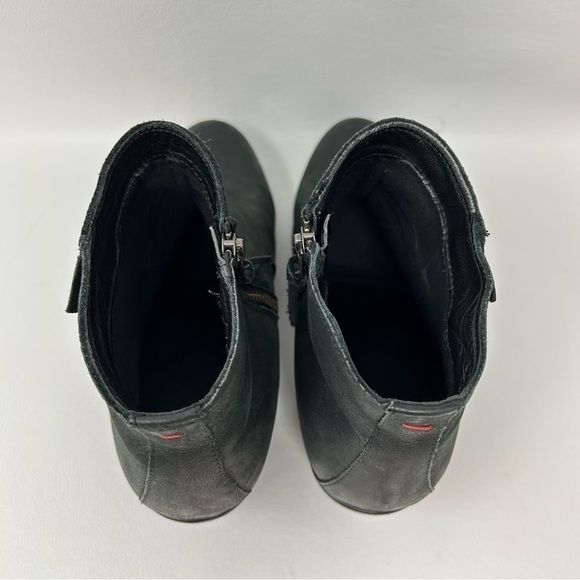 Levi's Black Leather Ankle Zip Up Block Heeled Boho Boots, Women’s Size 10. - Picture 11 of 12